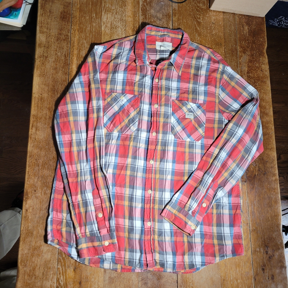 Ralph Lauren Multicolor Plaid Button-Down Shirt Denim & Flower